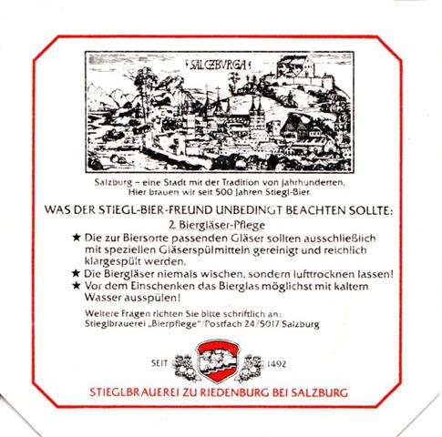 salzburg s-a stiegl was der 2b (8eck180-2 biergläser pflege-schwarzrot)